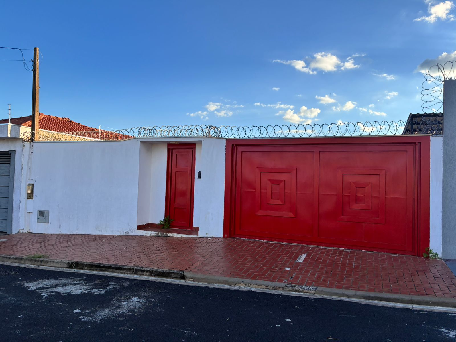 Vista frontal do espaço